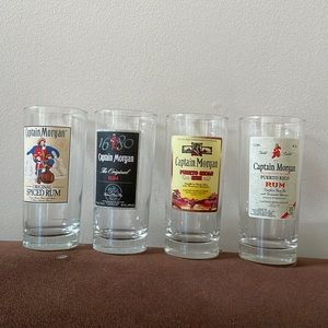 Set of 4x Vintage Captain Morgan Pint Glass